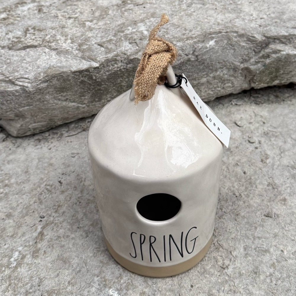 Rae Dunn SPRING Birdhouse with Clay Bottom